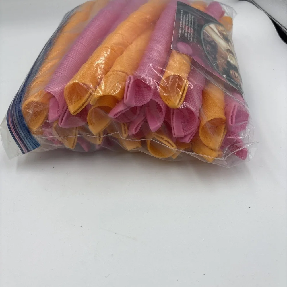 DIY Magic Hair Curlers Formers Ringlet Spiral Heatless Rollers 30 Pk